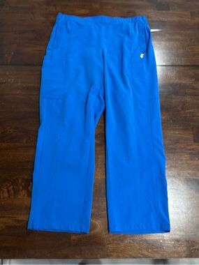 Vera Bradley Royal Blue Scrub Pants Women's size L Petite